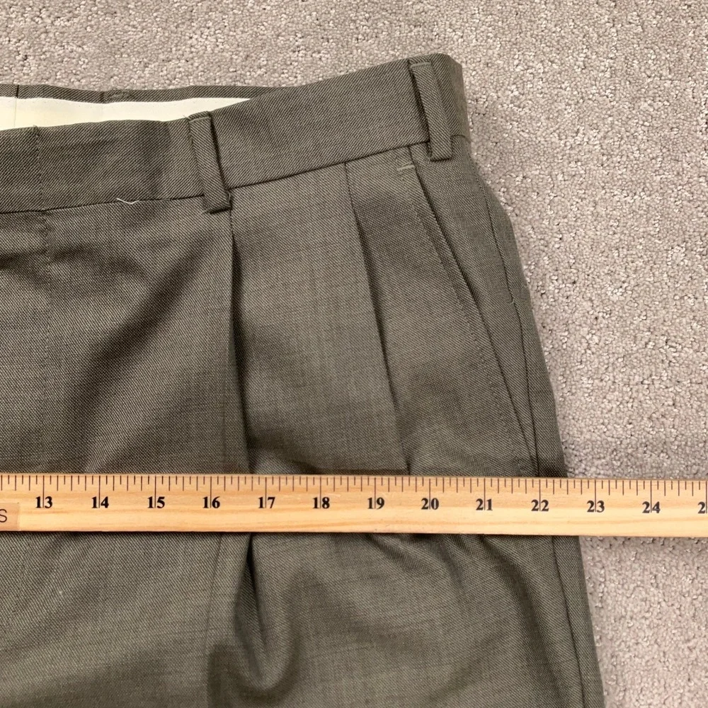 Stafford Suit‎ Men 44L 37W 30L Sage Green Classic Career Wool VTG